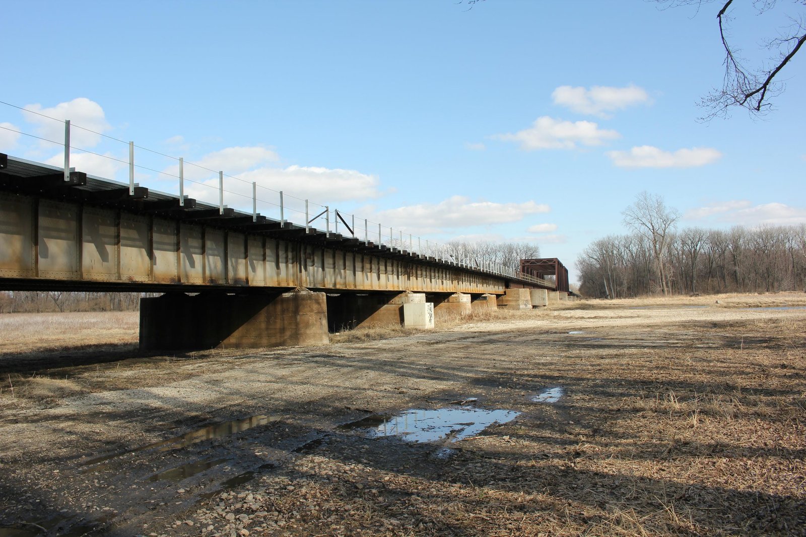 Looking east